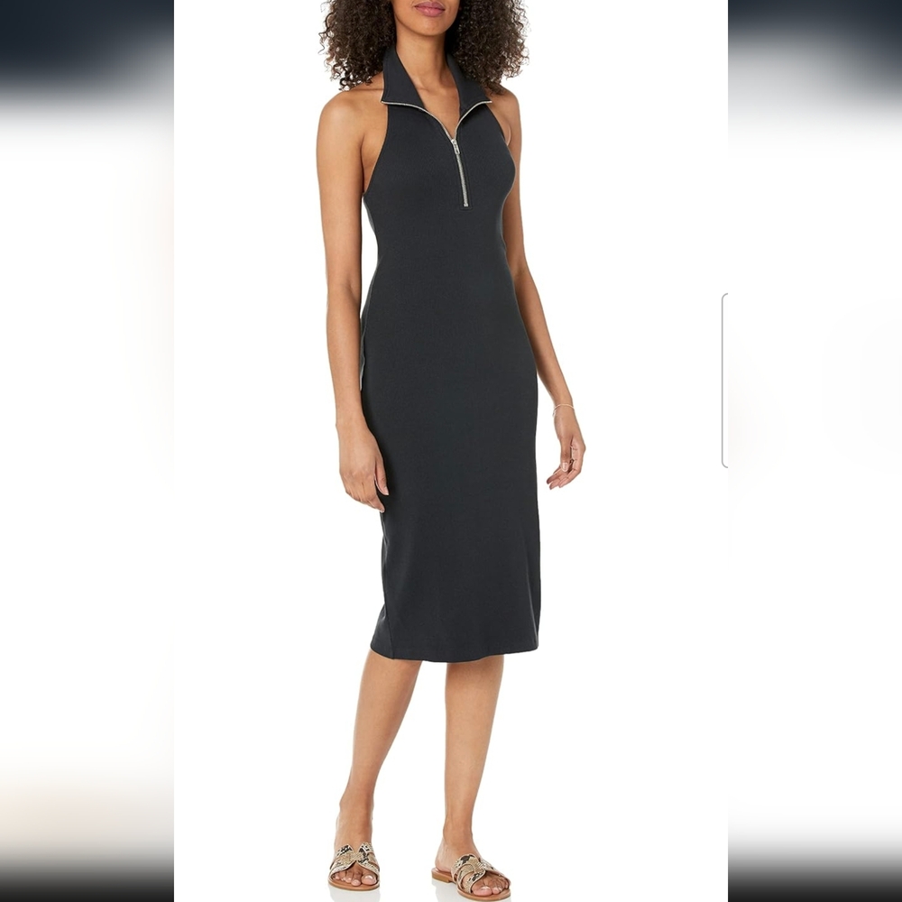 NWOT The Drop Black Sleeveless Halter Dress XXS